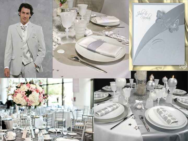 Inspiration pour un mariage en gris et blanc 