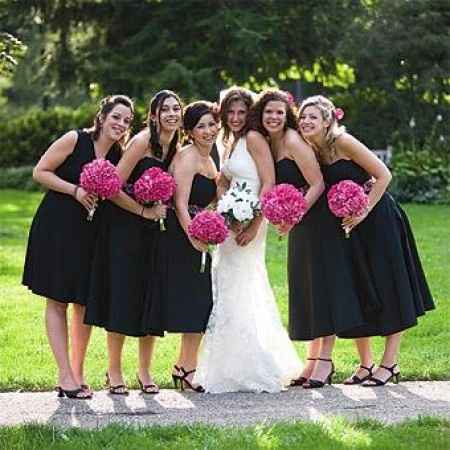 Mariage blanc, noir et fushia 