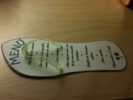 Menu tong pour chantal