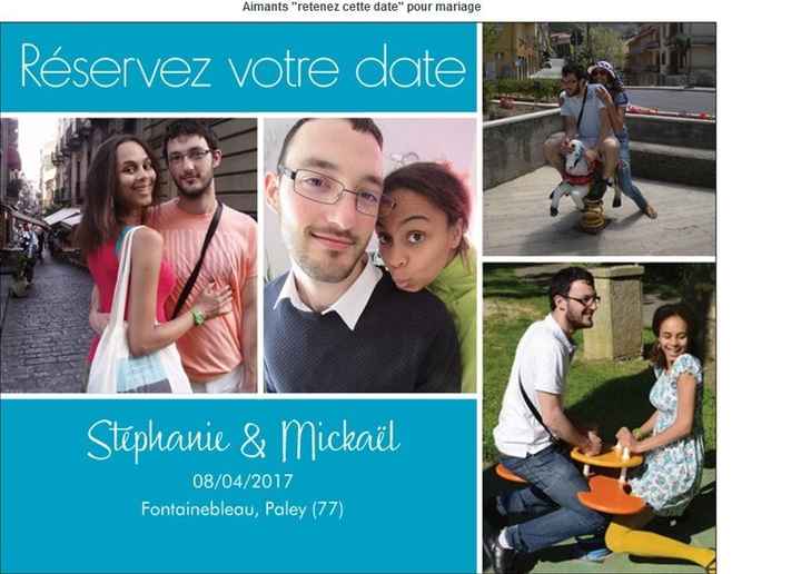 Aimant save the date 1
