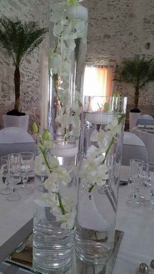 Trio de vases avec miroir réalisé par Ô Sens des Fleurs