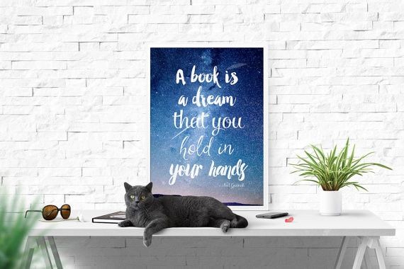 Citation Neil Gaiman (non, le chat n'est pas livré avec!)