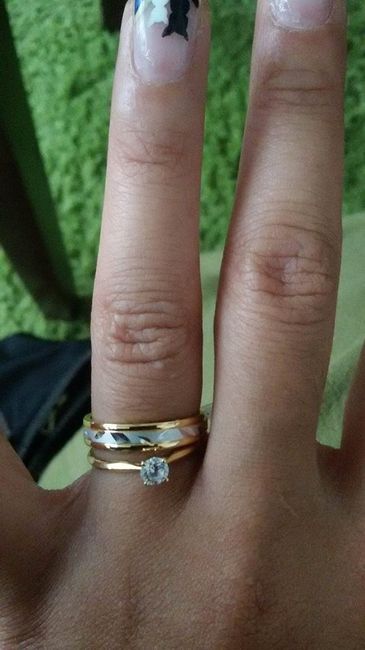 Ma future alliance et ma bague de fiançailles