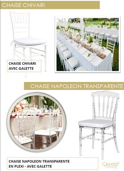 Chaises Clauday evenement