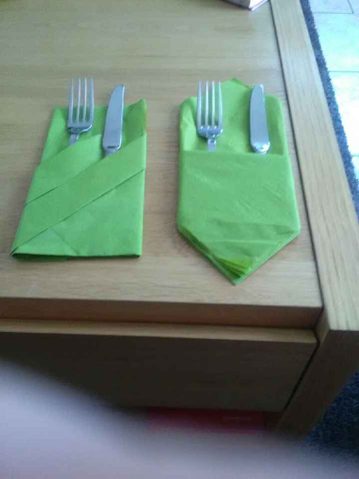 Pliage serviette porte couverts - 1