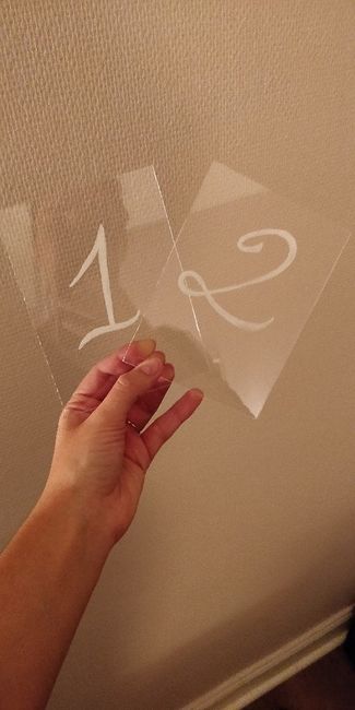 Numéro de table plexiglass 1