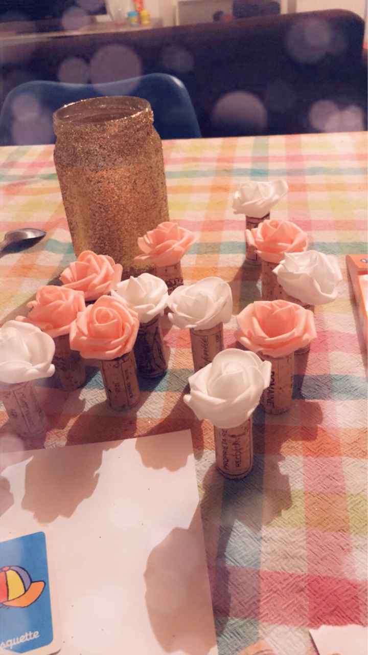 diy du soir, bouchon avec fleur - 1