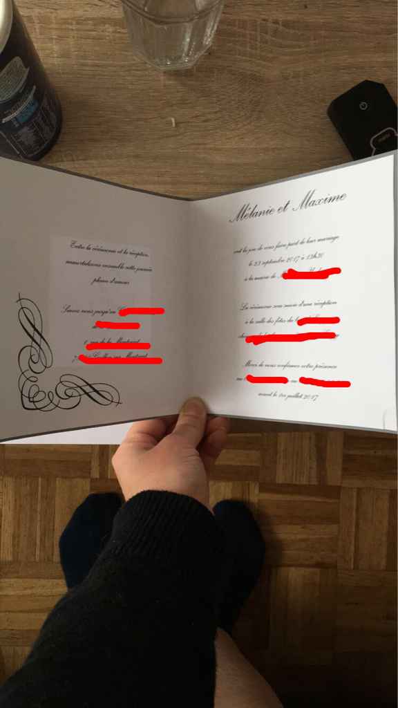 Faire part terminés et achat du weekend !! - 2