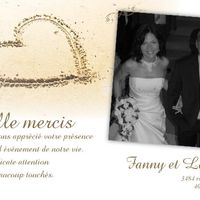 Carte remerciement mariage