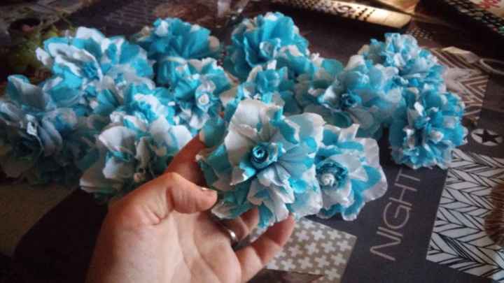 fleurs papier crépon