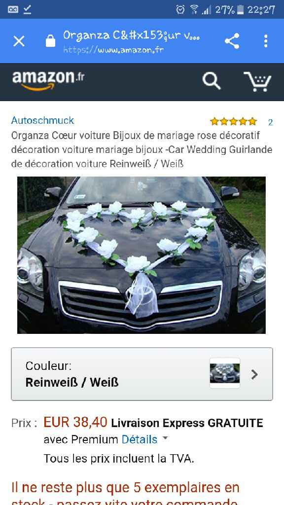 Deco voiture des mariés - 1