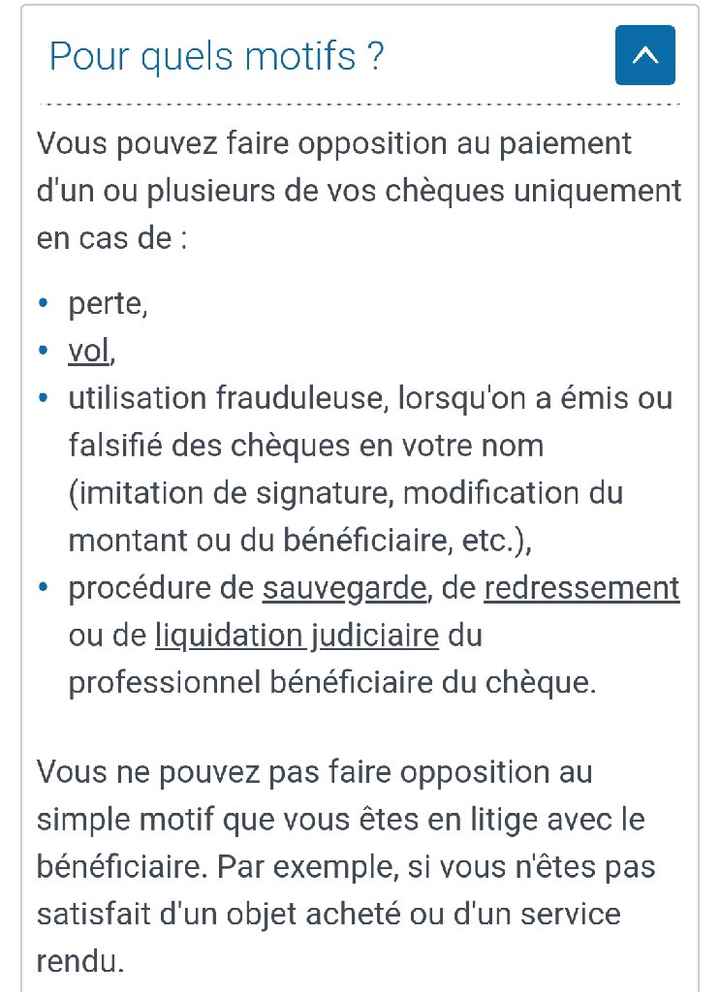 Opposition sur chèque ⚠️⚠️ - 1
