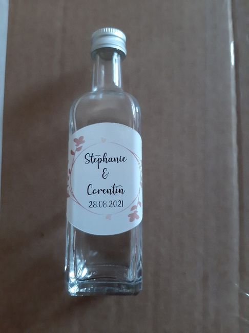 Bouteille verre - cadeau invité - 2