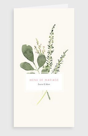 Le menu de votre mariage - 1