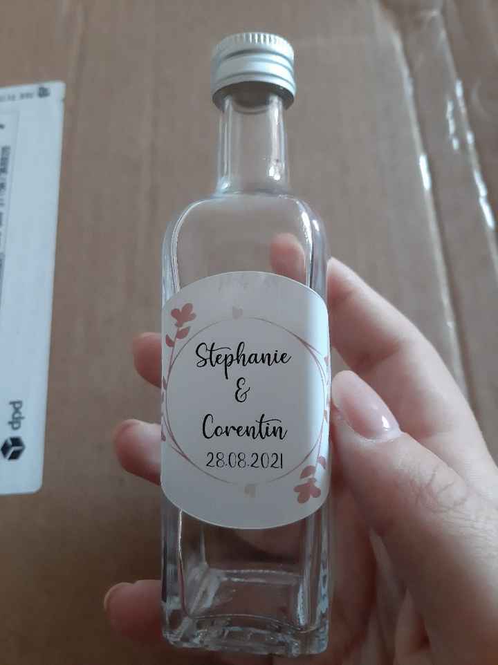Bouteille verre - cadeau invité - 1
