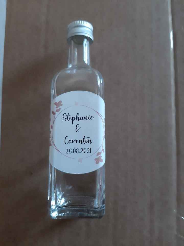 Bouteille verre - cadeau invité - 2