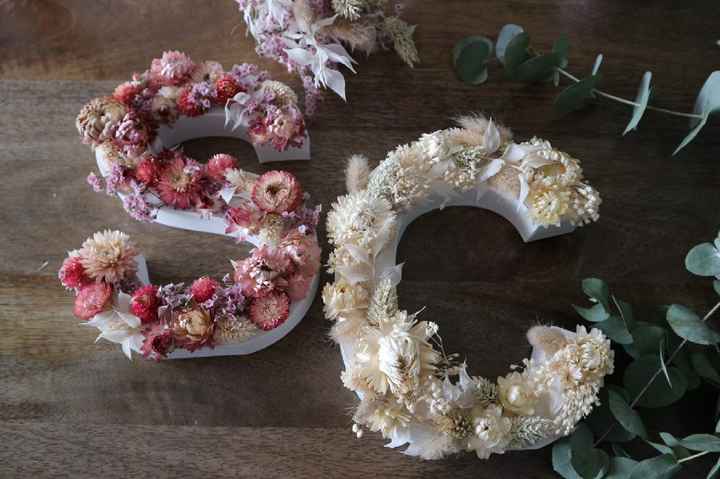 Diy Lettres fleurs séchées - 1