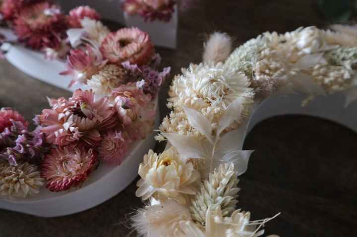 Diy Lettres fleurs séchées - 2
