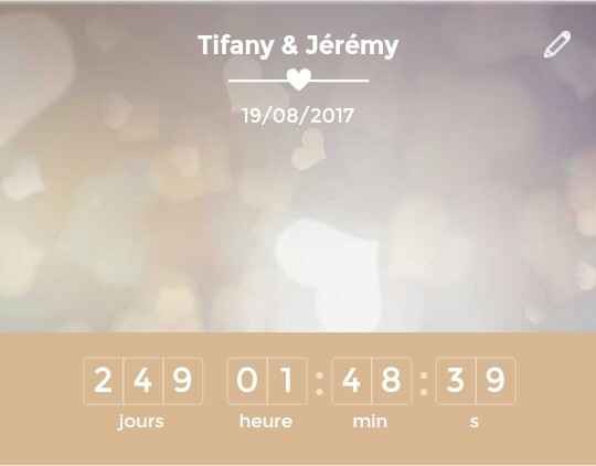 Combien de jours vous reste-t-il avant le grand jour ? - 1