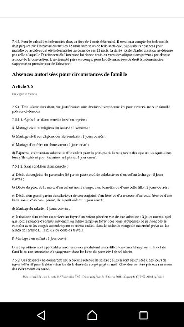 Nombre de jours de congés - 1