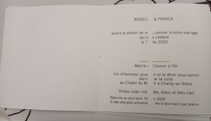Faire part mariage recus 2