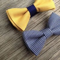 Le Noeud Pap Jaune et ruban bleu 