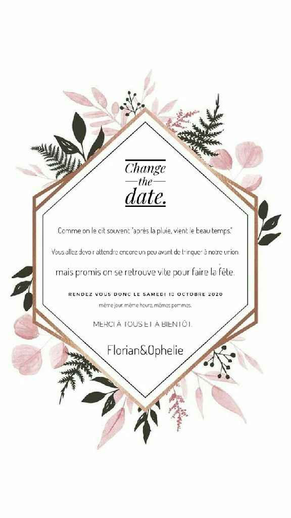 Nouveau faire part pour notre report de mariage 😍 - 1