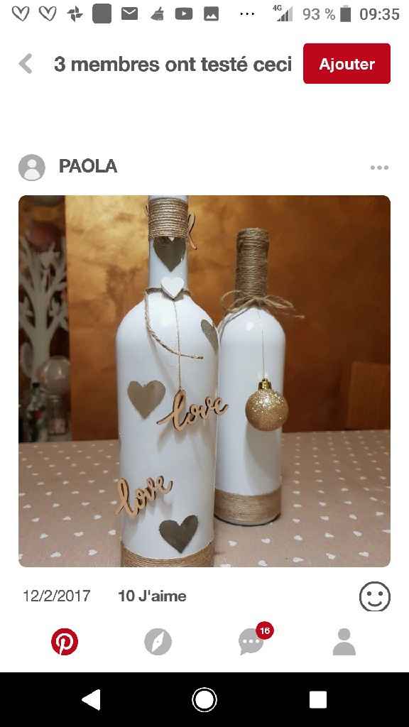 Bouteille bougeoir en sisal - 2