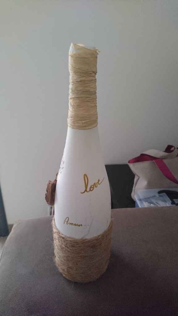 Boule de fleurs et bouteille sisal - 4