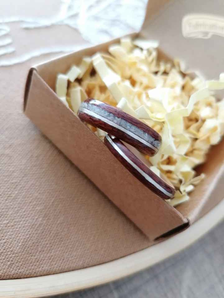 Alliances en bois et argent - 1