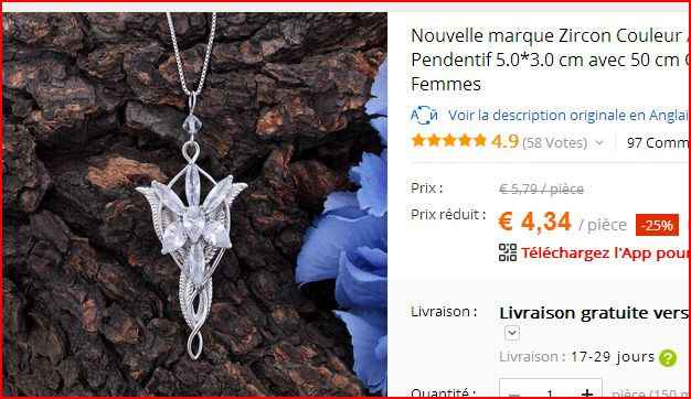 pendantif "étoile du soir"