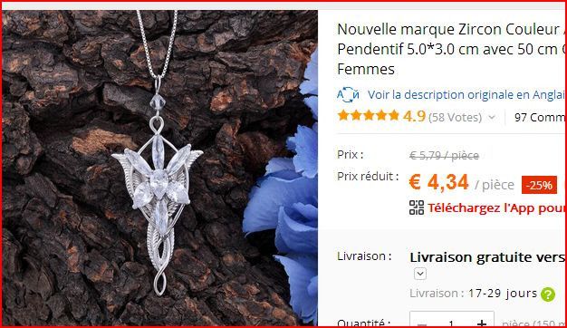 pendantif "étoile du soir"