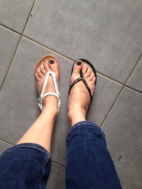 Vos chaussures plates et ouvertes de mariée (pas celles du soir) - 1
