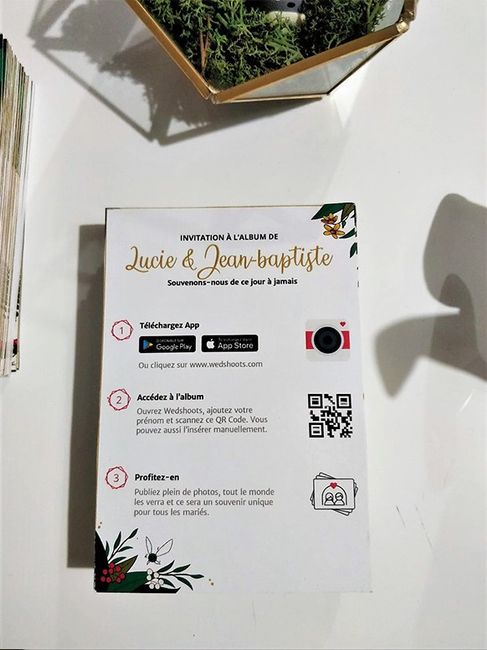 Les cartes Webshoot verso customisées