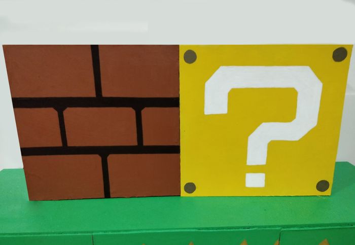 Les petits cubes qui seront accrochés en hauteur