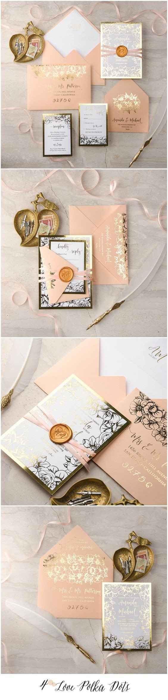 Gold and peach
