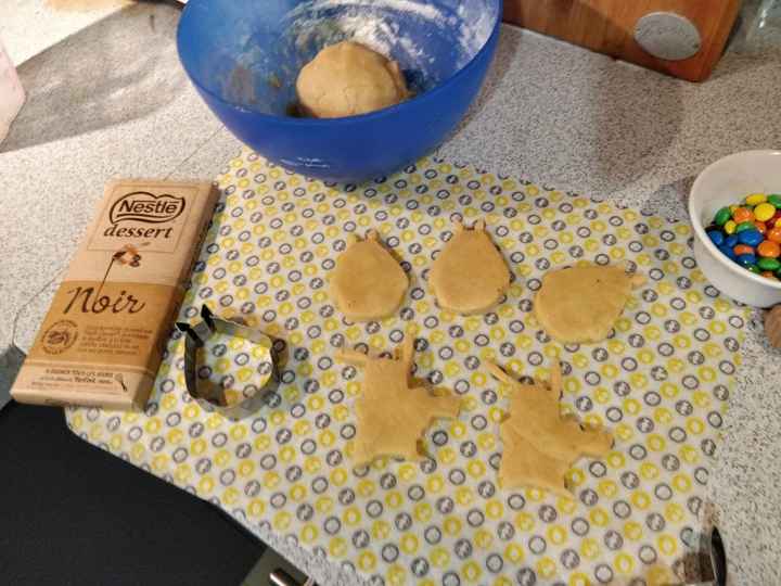 Petite gâteaux de noël en préparation
