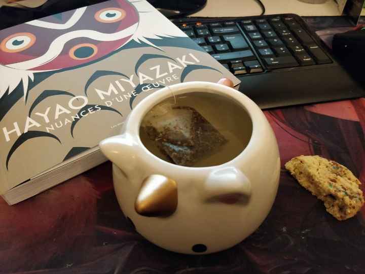 Un thé, un bon livre et un cookie, le rêve quoi !