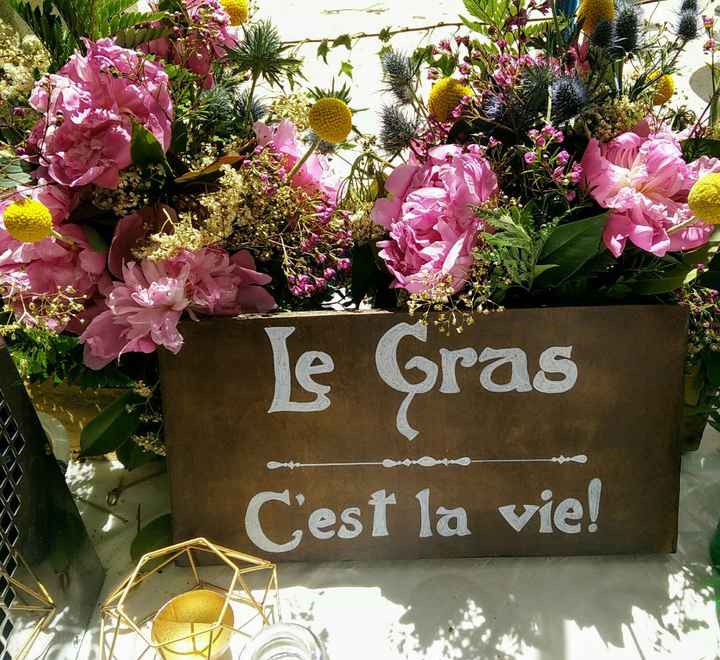 Les déco du vin d'honneur