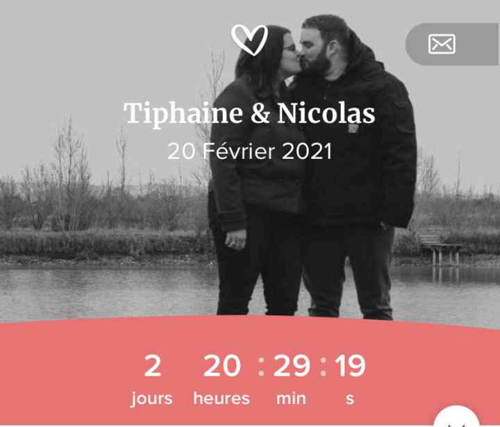 Avant la date du mariage il reste... - 1