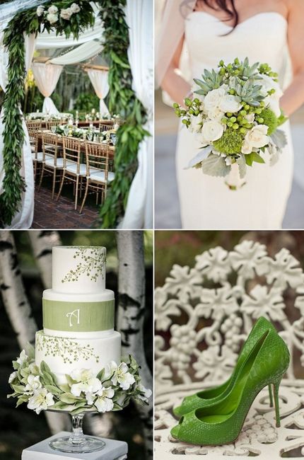 Inspiration: green wedding ! 50 nuances de vert ;-) 12