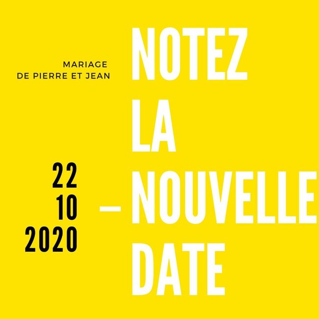 "Save The Date"? Non, "CHANGE the Date" ! 3