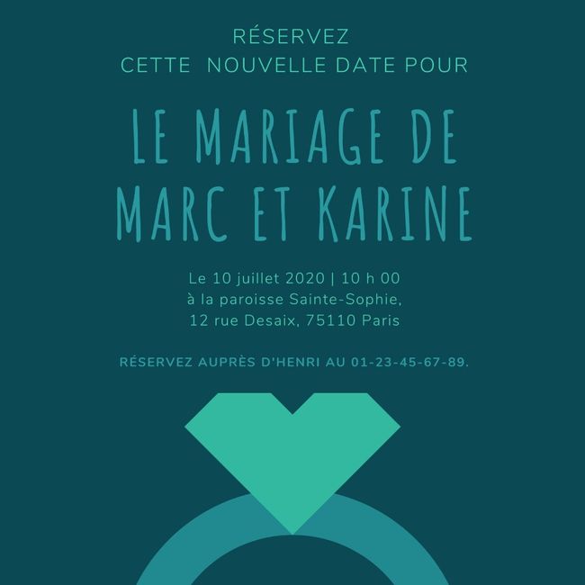 Annonce report mariage 6