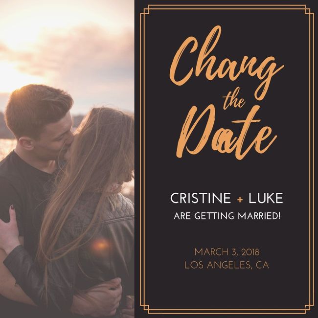 "Save The Date"? Non, "CHANGE the Date" ! 8