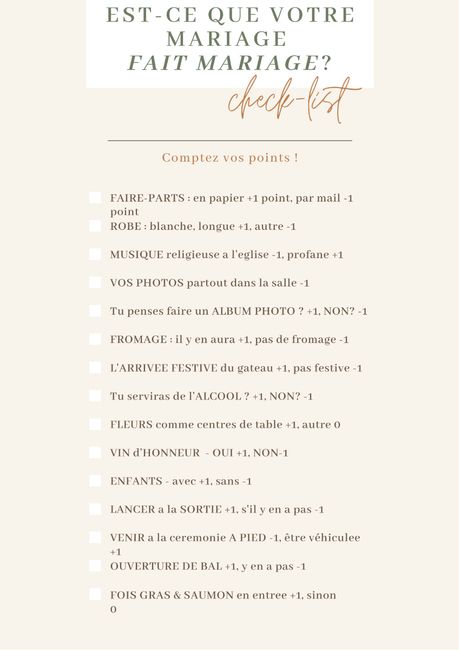 Est-ce que votre mariage fait mariage - faites un test ! - 2