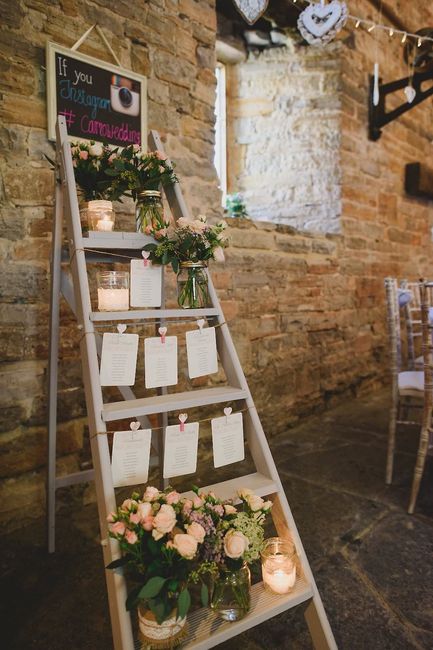 Plan de table sur échelle de bois 24