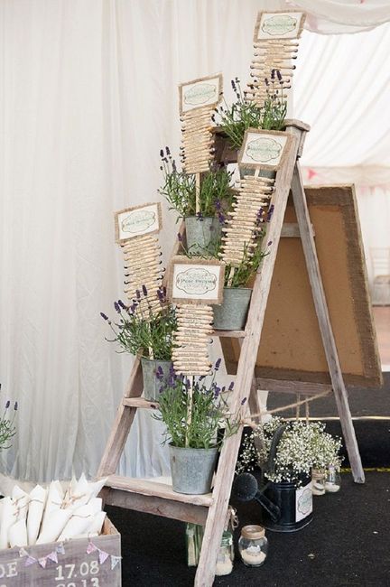 Plan de table sur échelle de bois 26