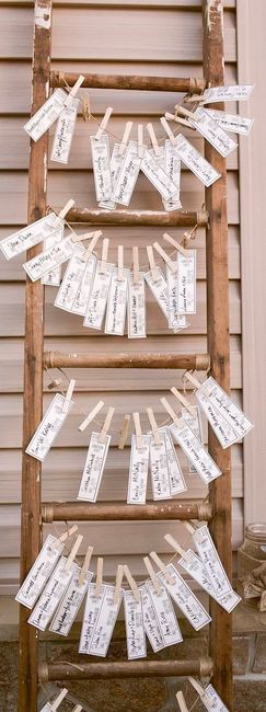 Plan de table sur échelle de bois 34