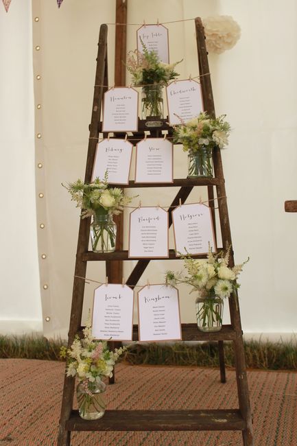 Plan de table sur échelle de bois 37