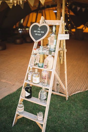 Plan de table sur échelle de bois 39